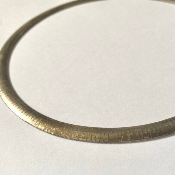 Vintage Sterling Silver Omega Chain Necklace 18 inches 36 grams 8mm Wide - Picture 4 of 8